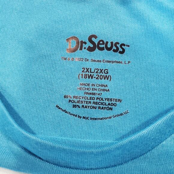 Dr Suess Oh The Places You'll Go Pjs 3 Piece Lounge Wear Set 2X 18W 20W - Picture 7 of 16